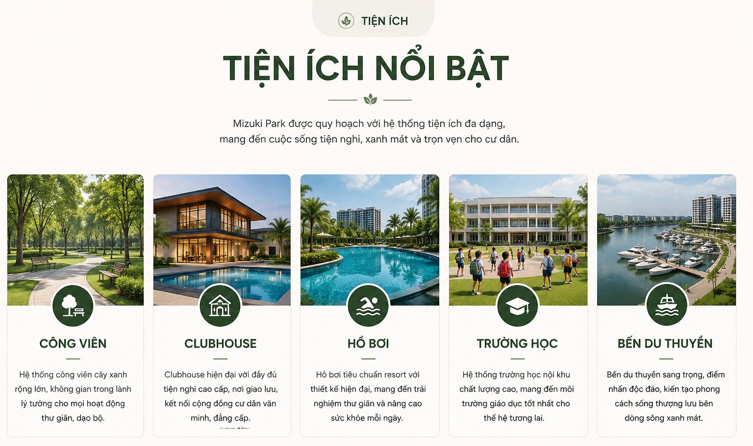 Tiện ích Mizuki Park
