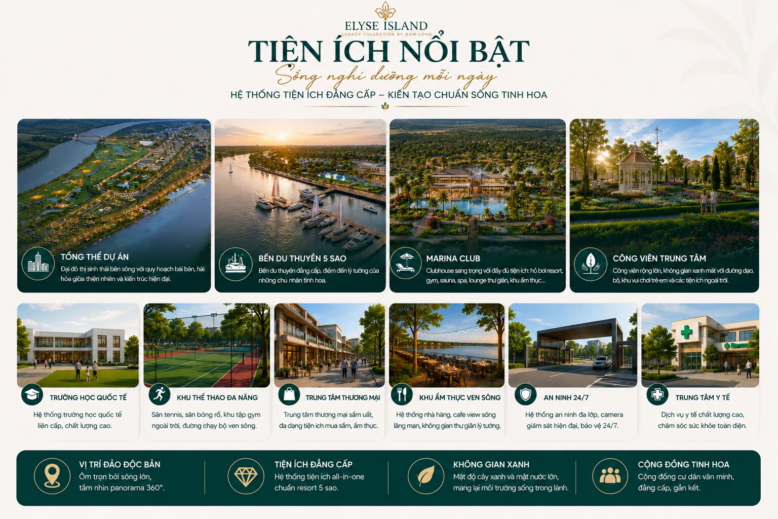 Tiện ích nổi bật Elyse Island